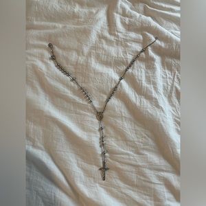 D&G Rosary necklace silver cross